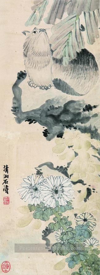 Shitao chat mignon tradition chinoise Peintures à l'huile